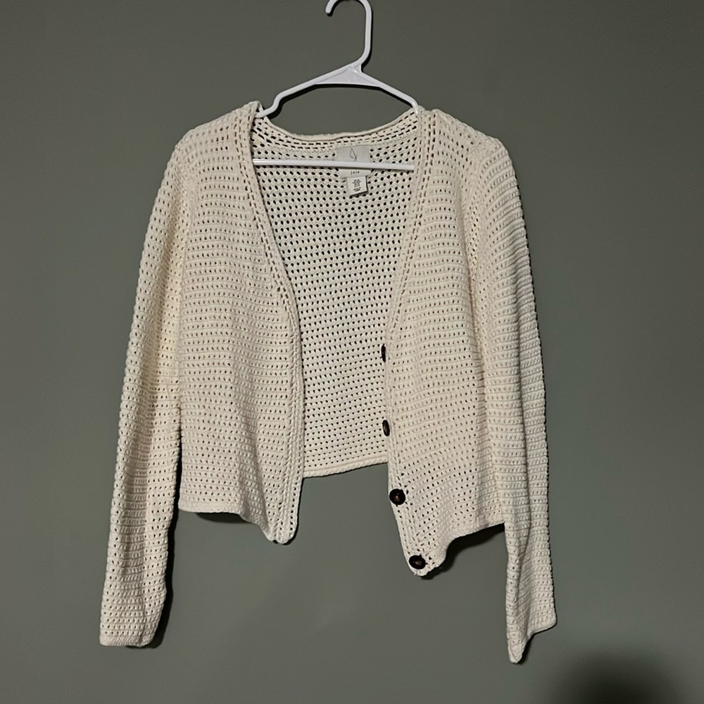 White crochet cardigan